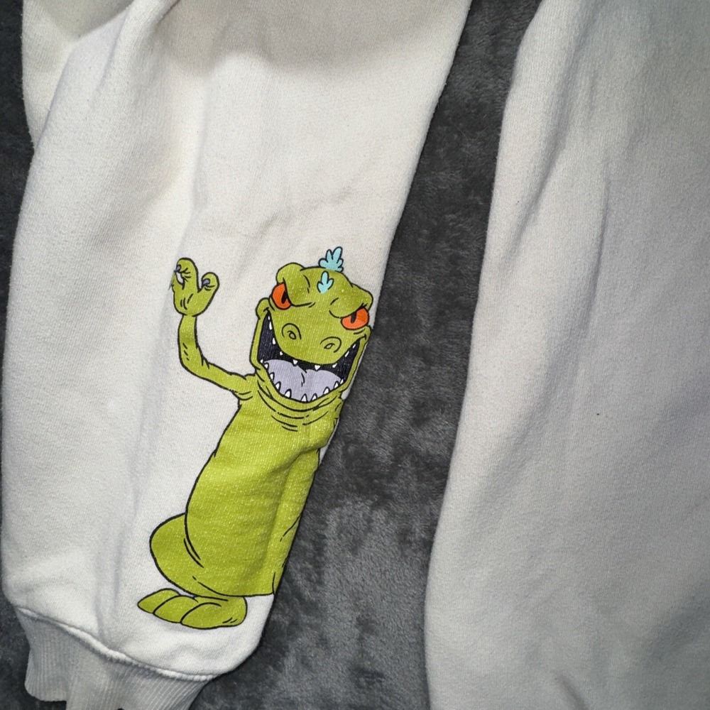 Nickelodeon Rugrats Mens Hoodie‎ Small Beige Sweatshirt Pullover Sweater - Picture 14 of 15